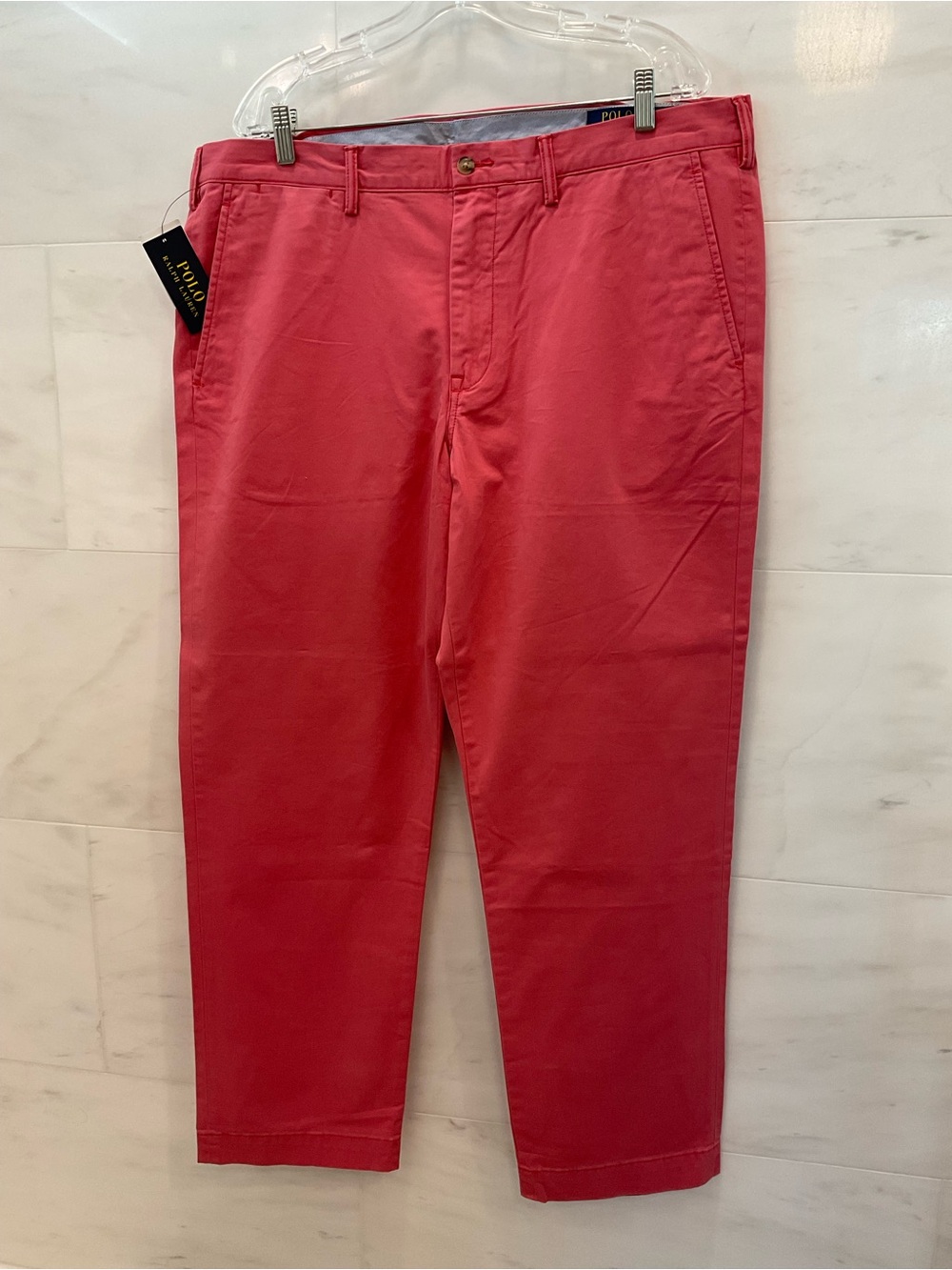 POLO Ralph Lauren Nantucket Red Stretch Straight Fit Chino Pants size 38-30 T77